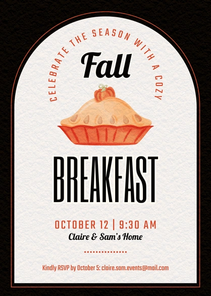 Fall Breakfast Event Invitation
