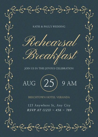 Wedding Rehearsal Breakfast