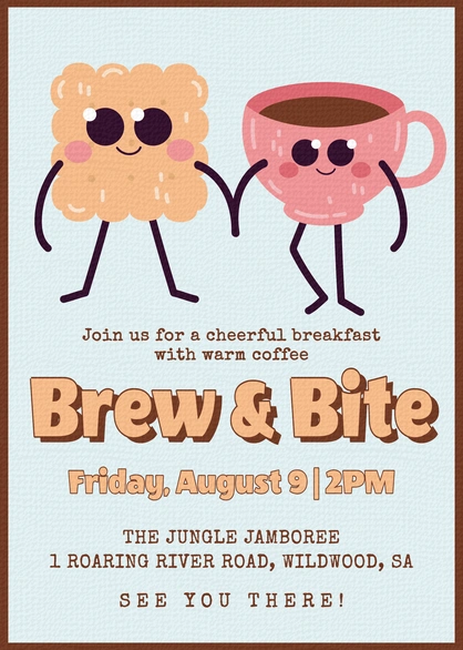 Cheerful breakfast event
