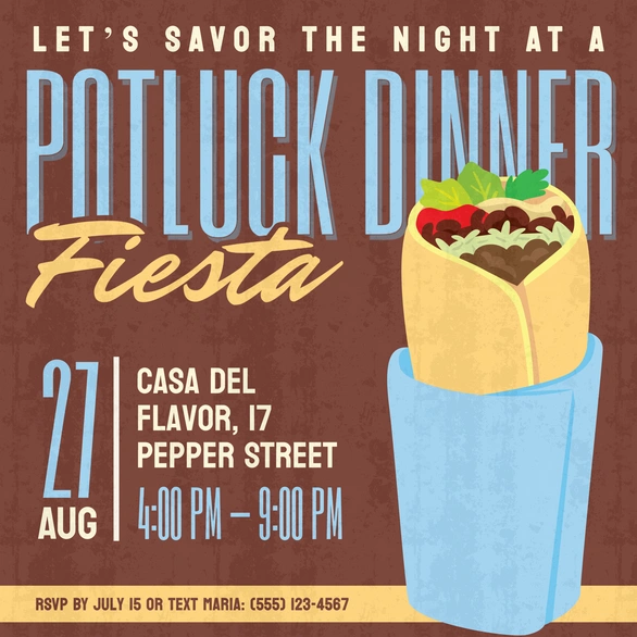 Potluck Dinner Invitation