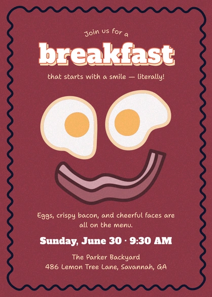 Invitation to a breakfast event