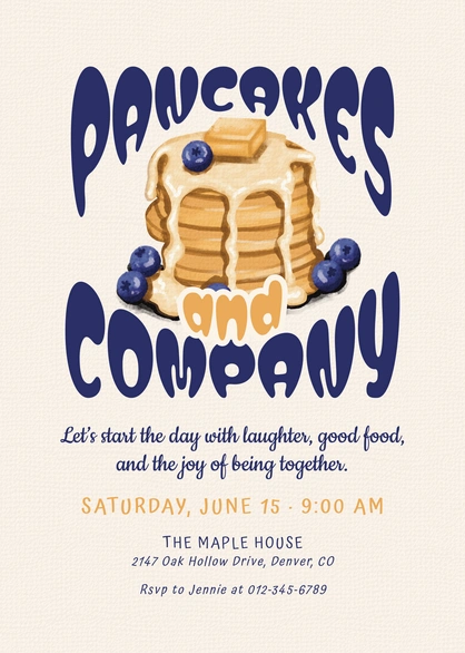 Pancake Breakfast Invitation