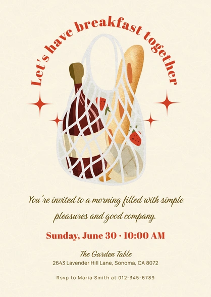 Invitation to breakfast event