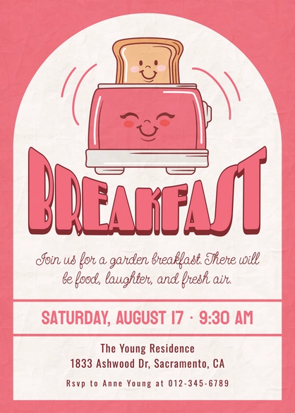 Garden Breakfast Invitation