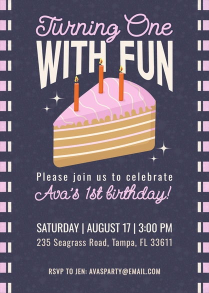 1st Birthday Invitation