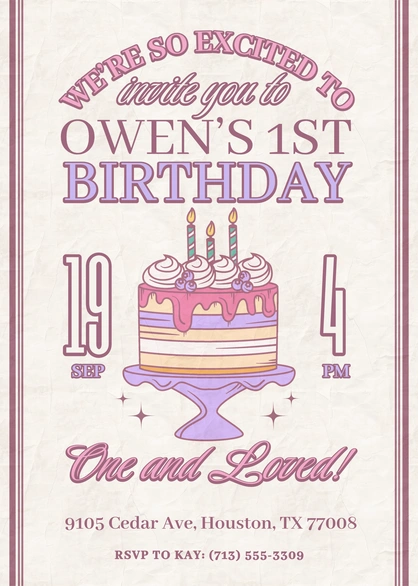 Owen's 1st Birthday Party