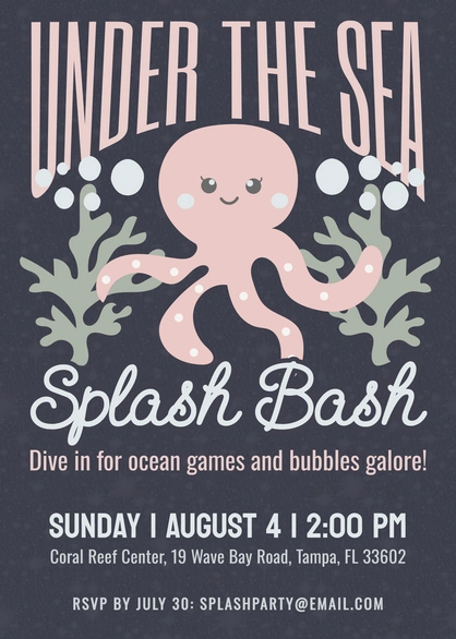 Under the Sea-Themed Party Invitation