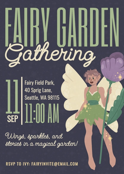 Fairy Garden Event Invitation