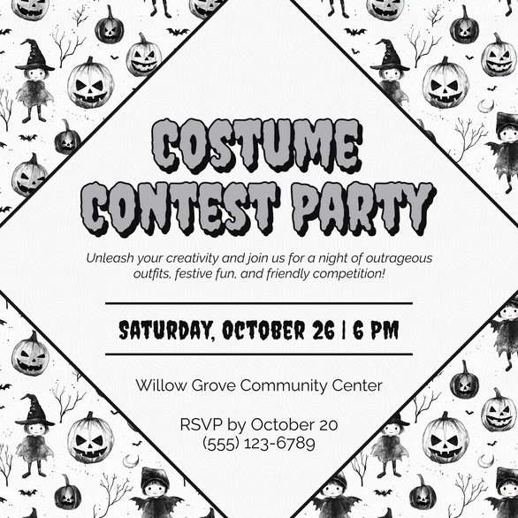 Halloween Costume Party Invitation
