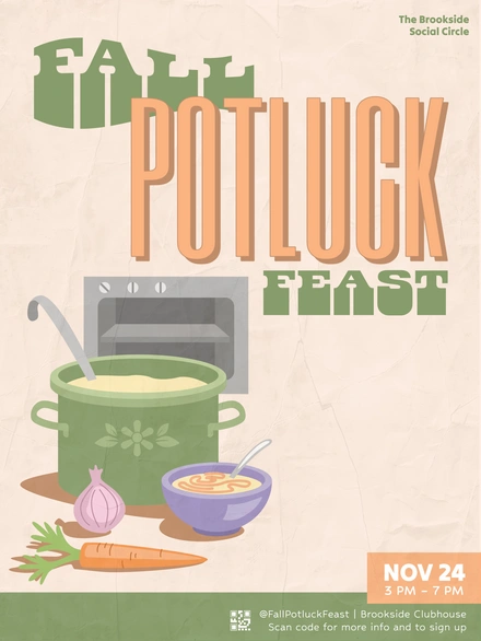 Potluck Event Poster