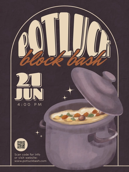 Potluck Event Invitation