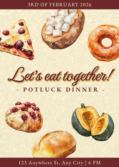 Potluck Dinner Invitation