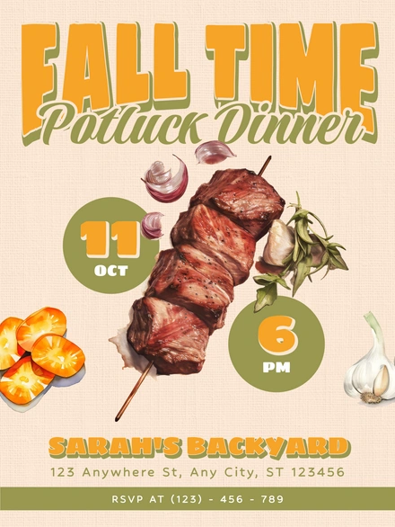Potluck Dinner Invitation