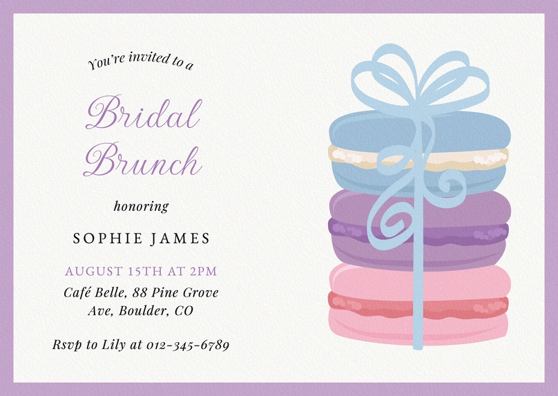 Invitation to a bridal brunch event