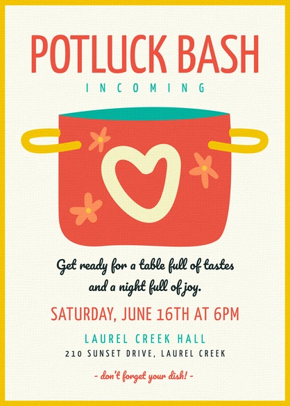 Potluck Bash Event