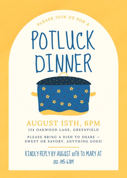 Potluck Dinner Event