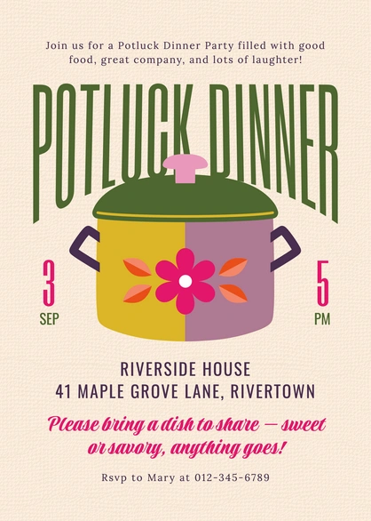 Potluck Dinner Event