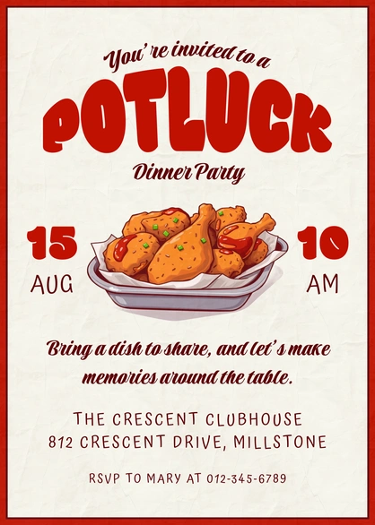 Potluck Dinner Party