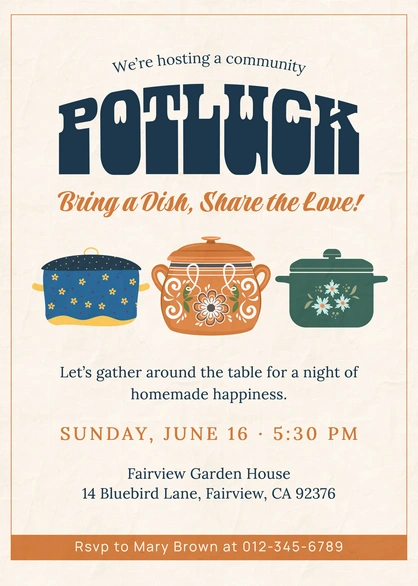 Community Potluck Gathering