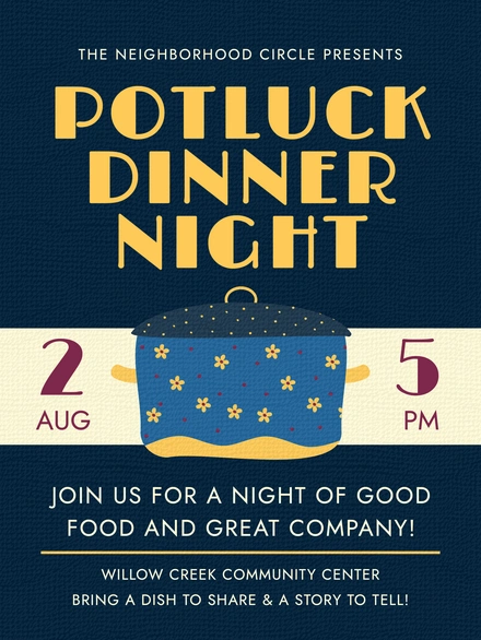Community Potluck Invitation