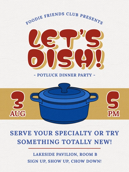 Potluck Dinner Invitation