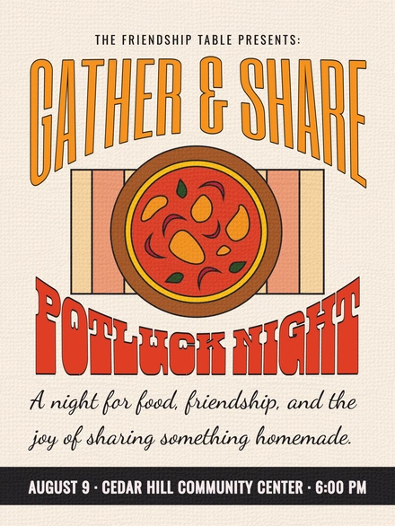 Potluck Event Invitation