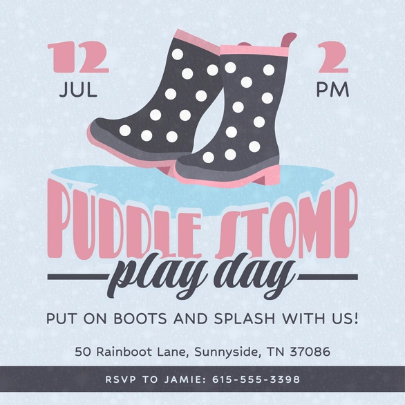 Invitation to a play day event