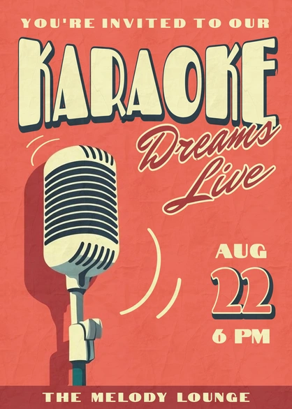 Karaoke Event Invitation