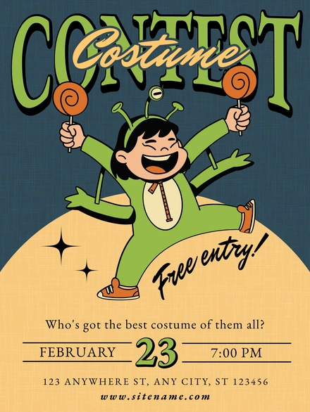 Costume contest event invitation