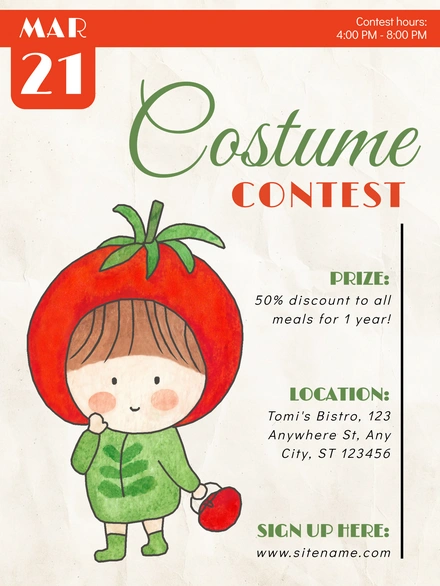 Costume Contest Announcement
