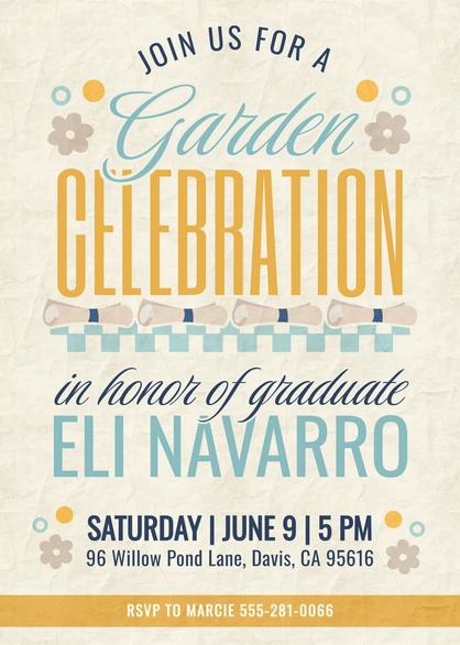 Garden celebration in honor of graduate