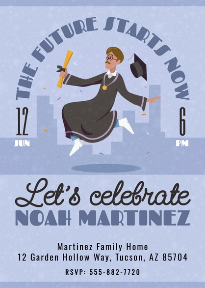 Graduation Party Invitation for Noah Martinez