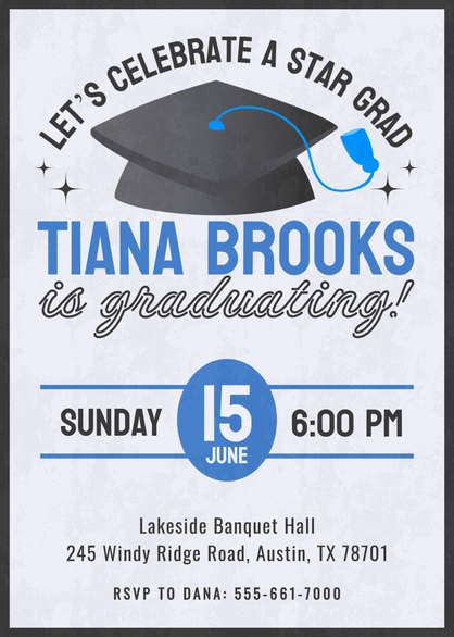 Invitation for Graduation Celebration