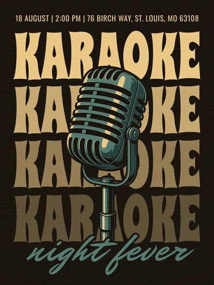 Karaoke Event Poster