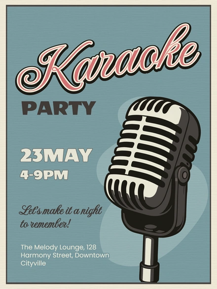 Karaoke Party Announcement