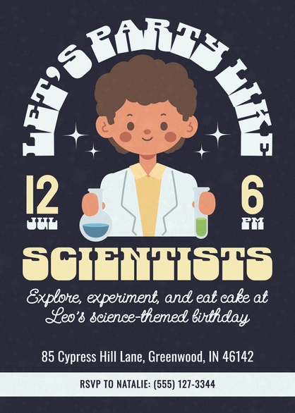 Science Party Invitation