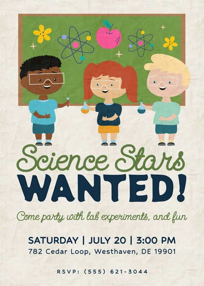 Science Party Invitation