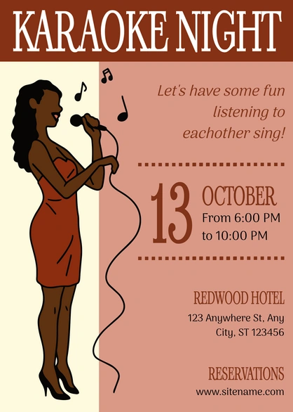Advertisement for Karaoke Night