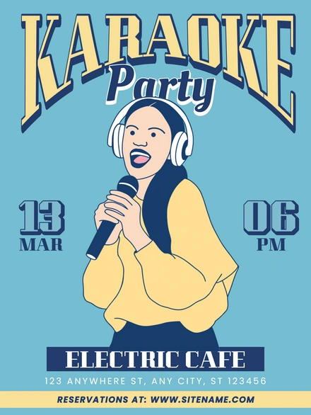 Karaoke event advertisement