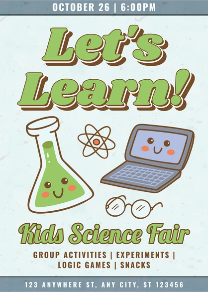 Kids Science Fair Invitation