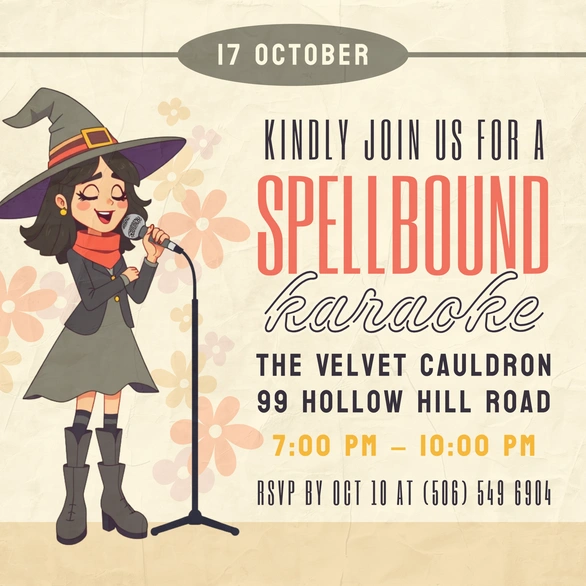 Karaoke Event Invitation