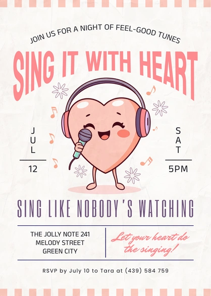Singing Event Invitation