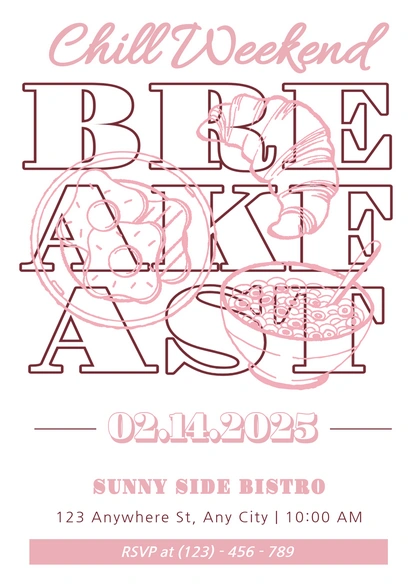 Event invitation for a breakfast gathering