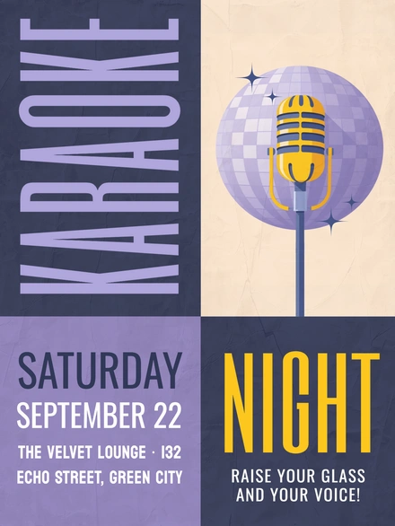 Karaoke Event Invitation