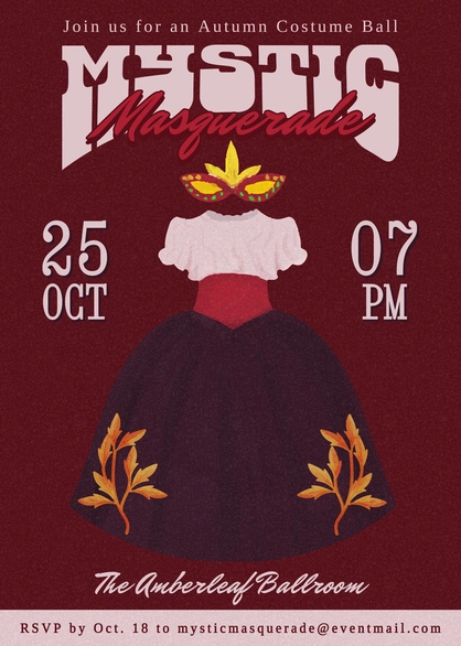 Autumn Costume Ball Invitation