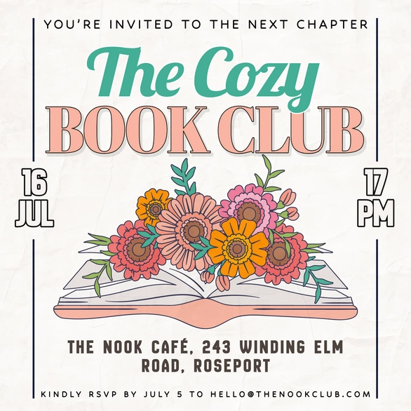 Invitation to a book club meeting