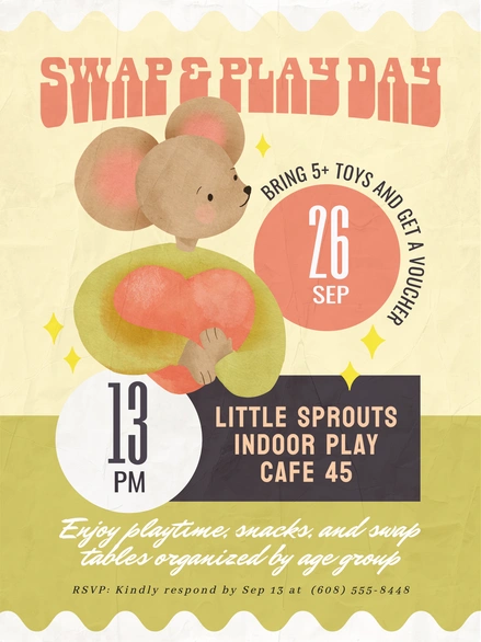 Swap & Play Day Invitation