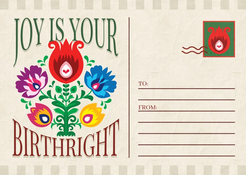 Joyful Birthday Postcard