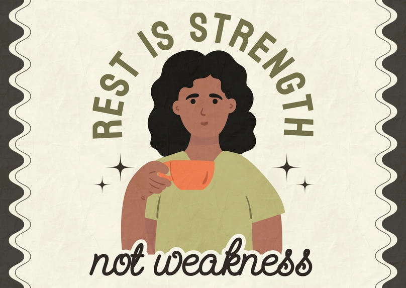 Illustration of a person holding a cup