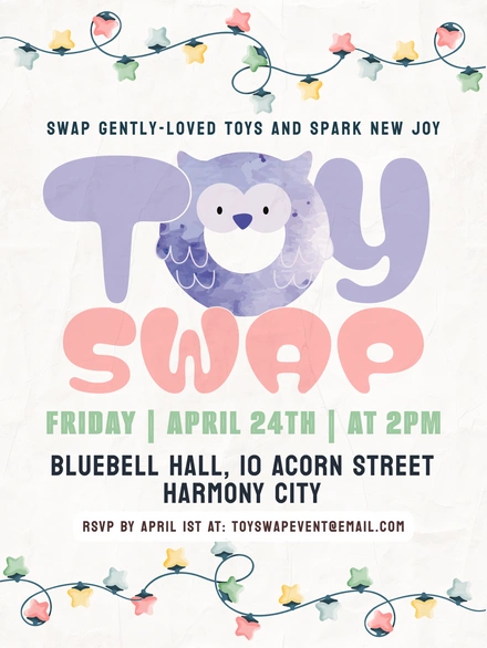 Community Event Poster for Toy Swap